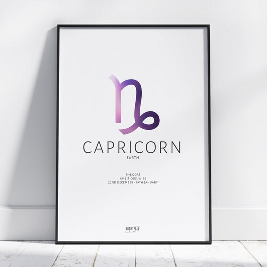 Capricorn | Star Sign | Poster