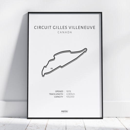 Circuit Gilles Villeneuve | Formula 1 Race Circuit | Poster