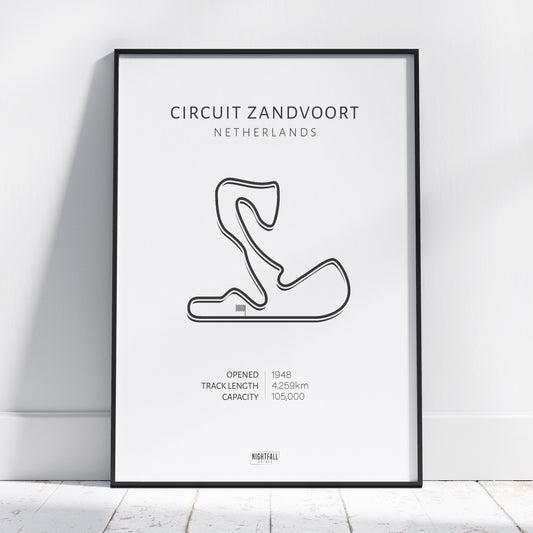 Circuit Zandvoort | Formula 1 Race Circuit | Poster