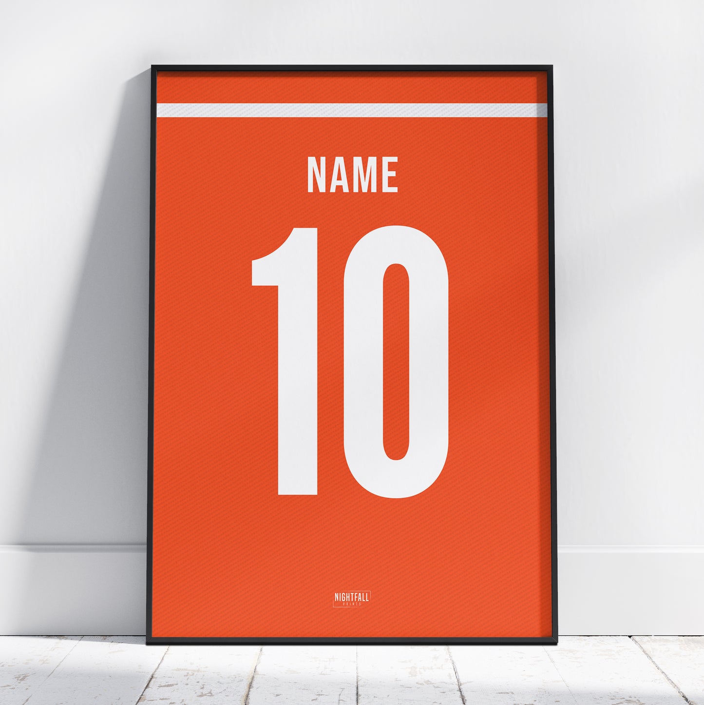 Personalised Football Shirt Poster - Orange | Football | Poster